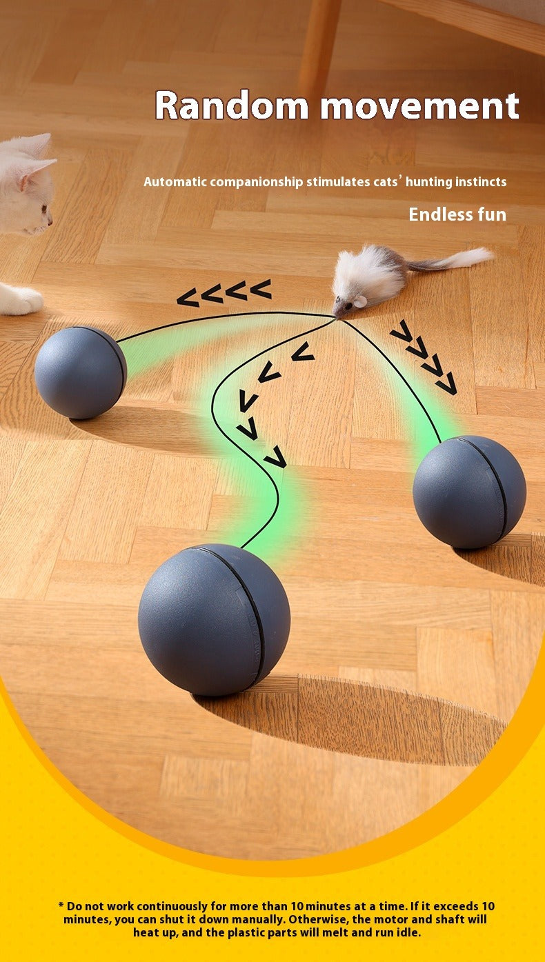 Cat Toys Mouse Teaser Ball Funny Moving Toy For Pets Cat Dog Electric Teaser Ball Automatic Intelligent Rolling Ball Pet Products